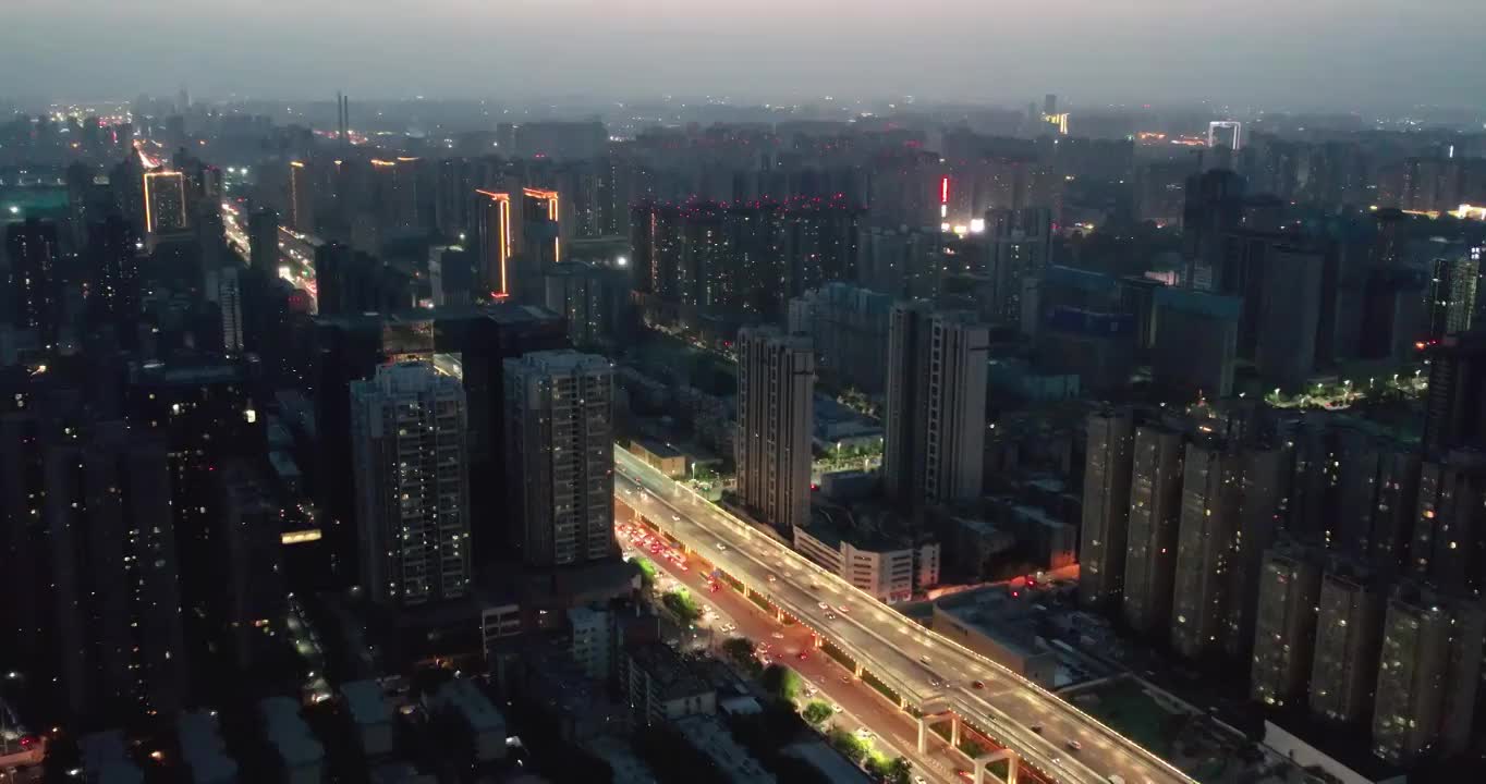 西安昆明路夜景视频素材