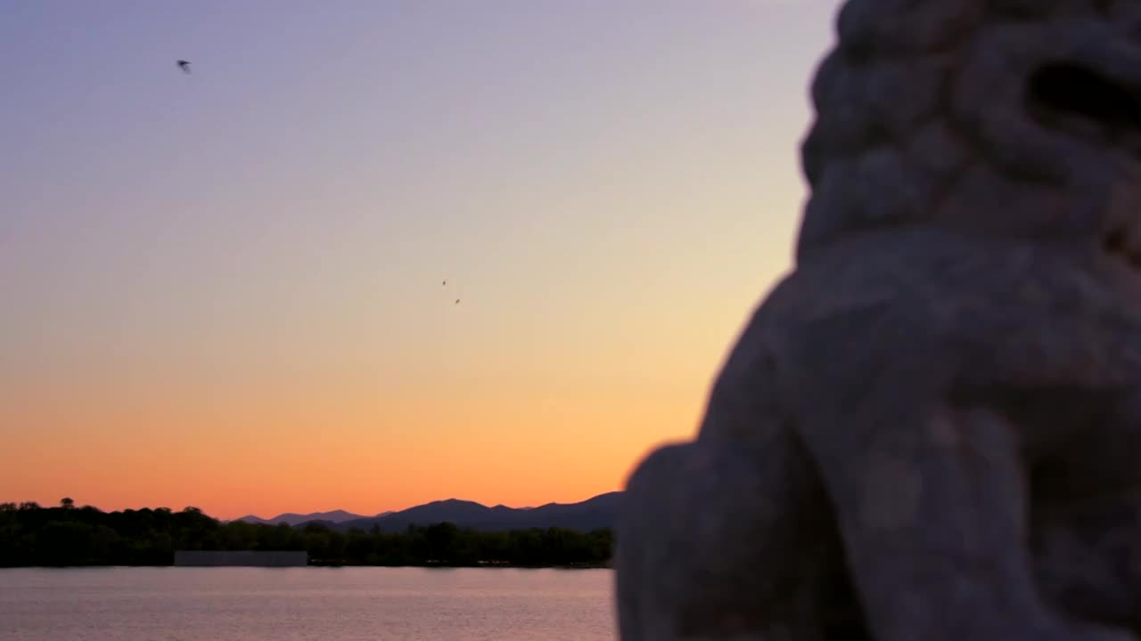 夏天北京颐和园傍晚夕阳视频素材