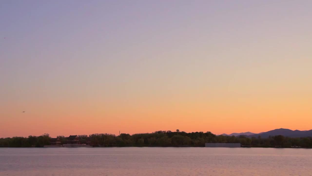 夏天北京颐和园傍晚夕阳视频素材