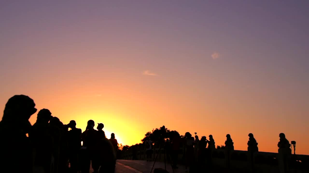 夏天北京颐和园傍晚夕阳视频素材