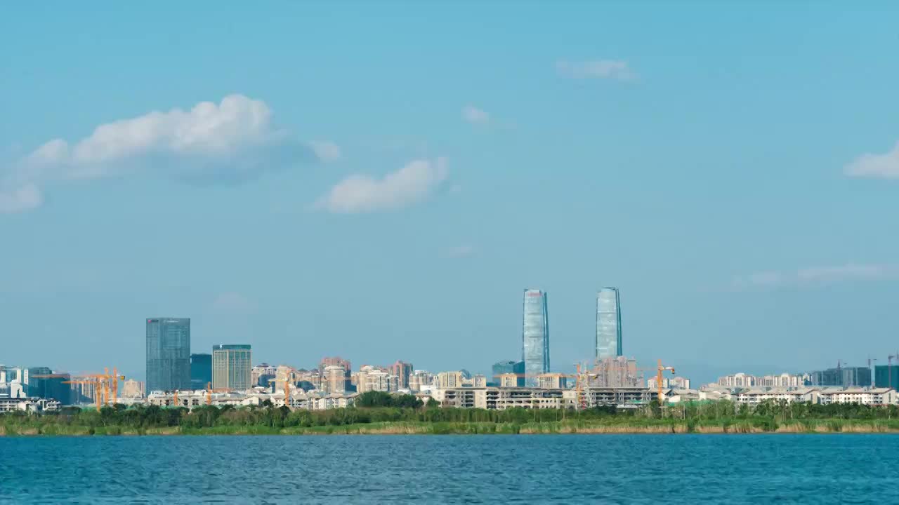 夏天的中国云南昆明城市风光视频素材