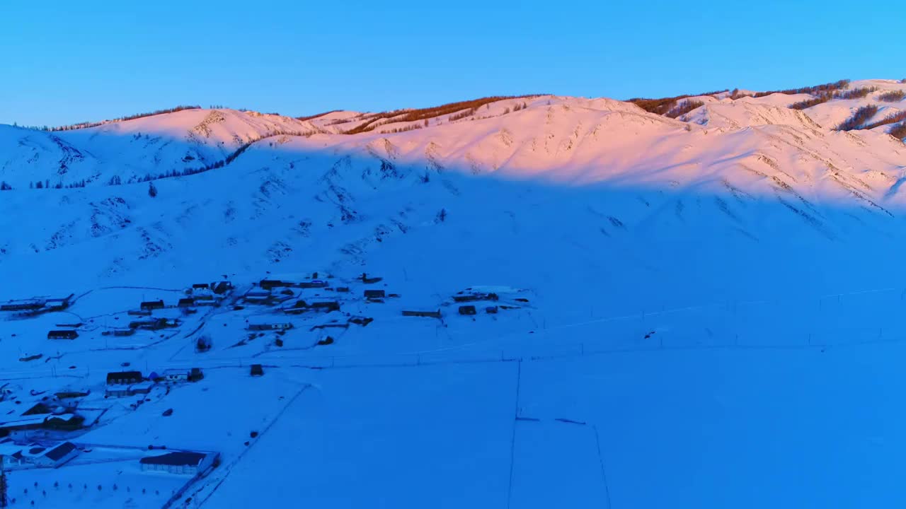 新疆喀纳斯夕阳视频素材