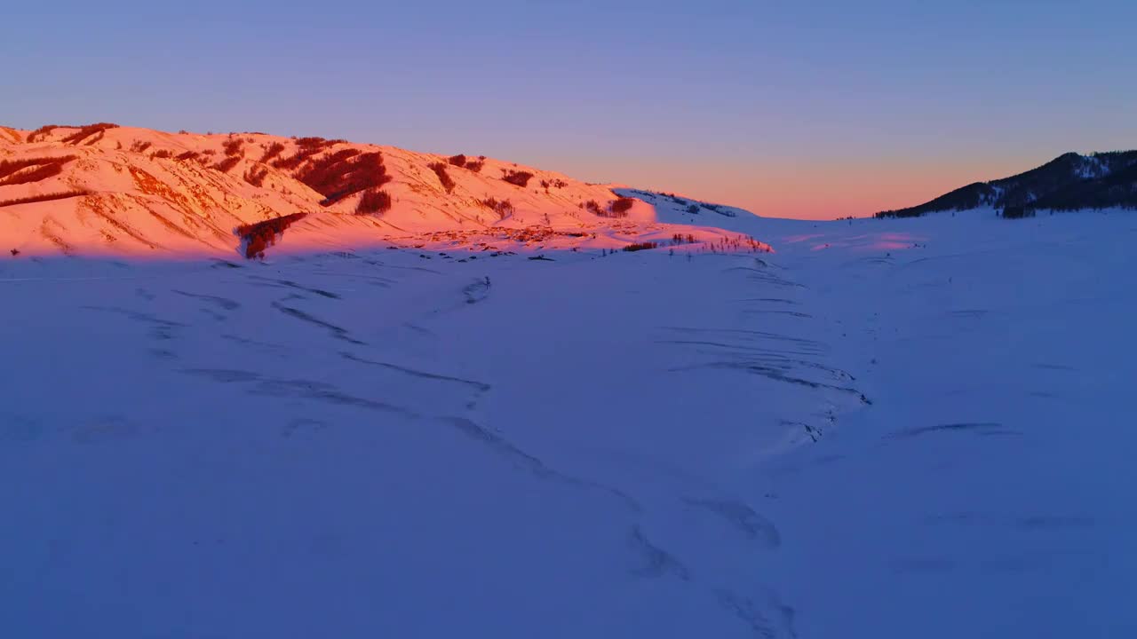 新疆喀纳斯夕阳视频素材