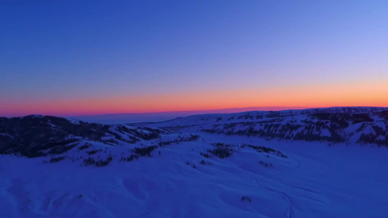 新疆喀纳斯夕阳视频素材