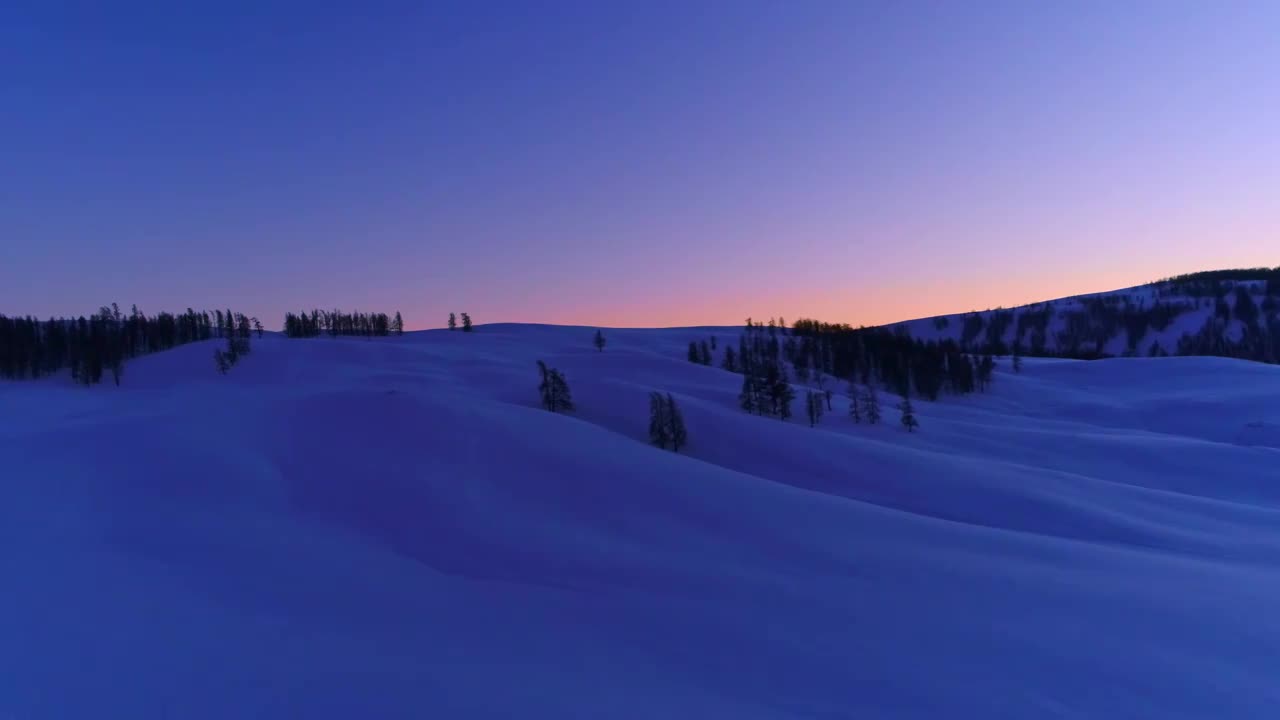 新疆喀纳斯夕阳视频素材