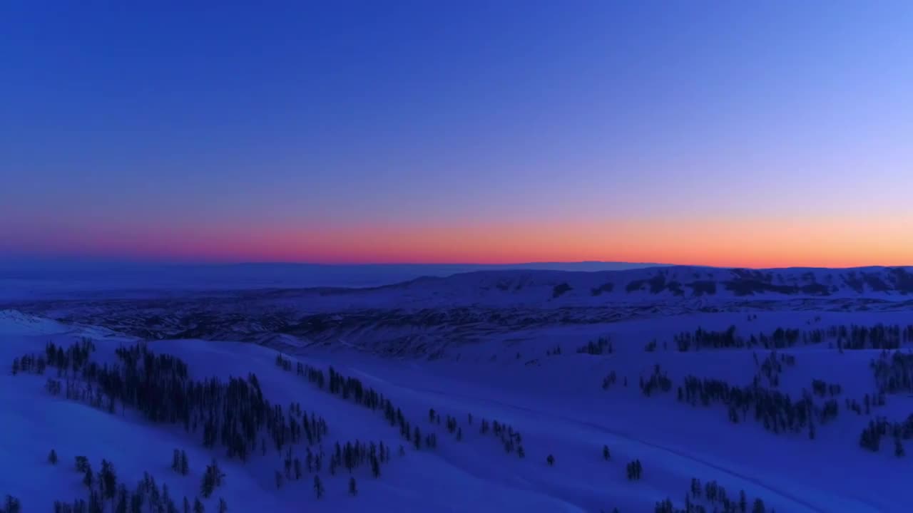 新疆喀纳斯夕阳视频素材