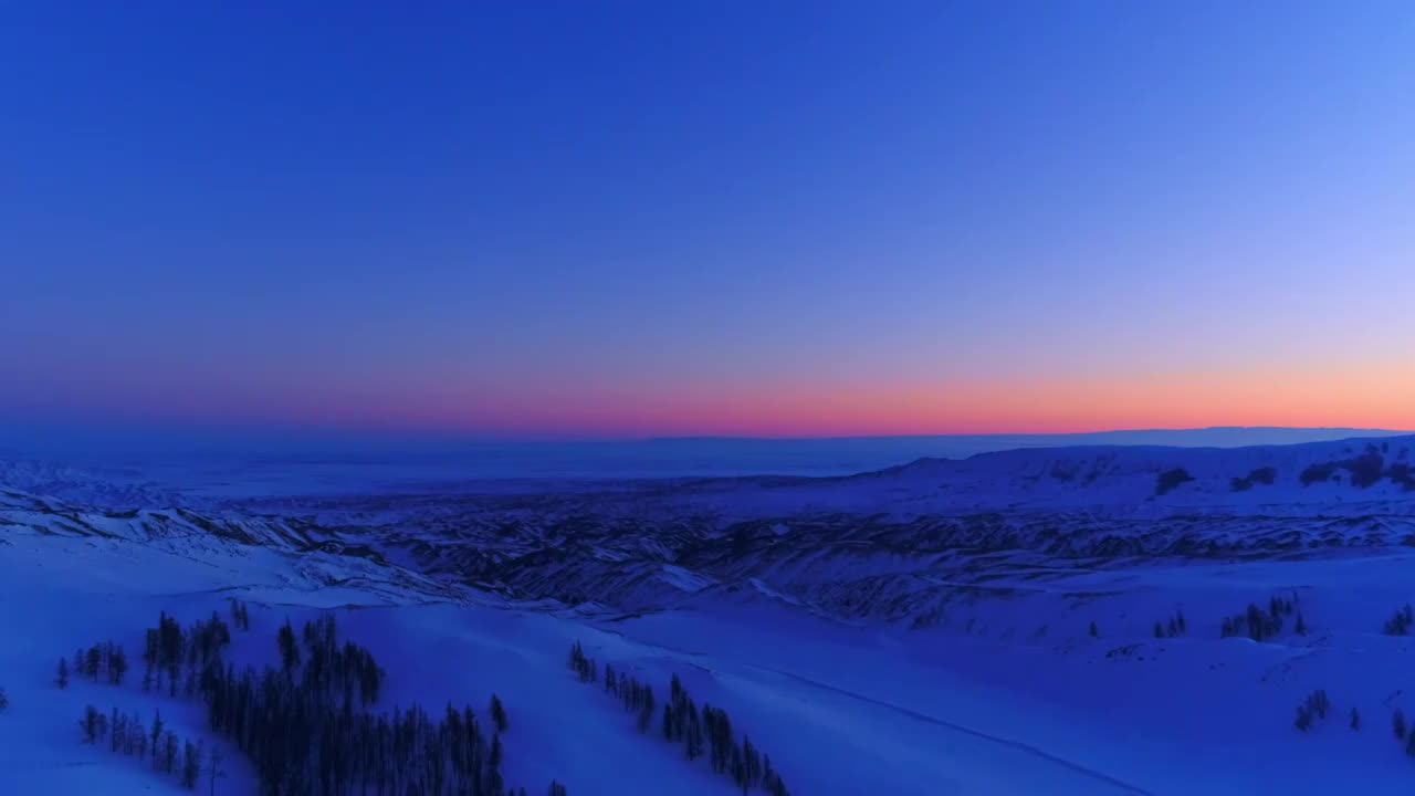 新疆喀纳斯夕阳视频素材