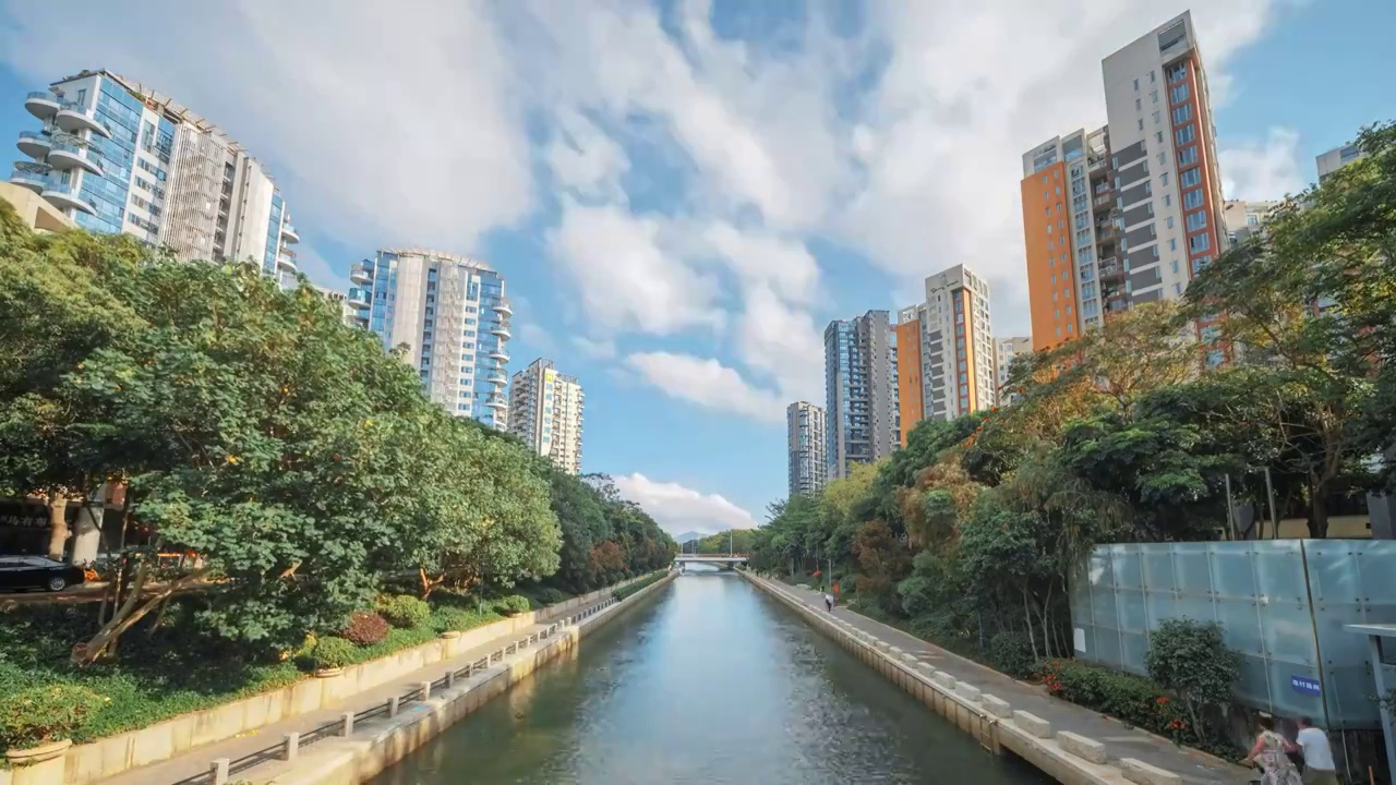 深圳南山蛇口-城市街景延时摄影视频素材