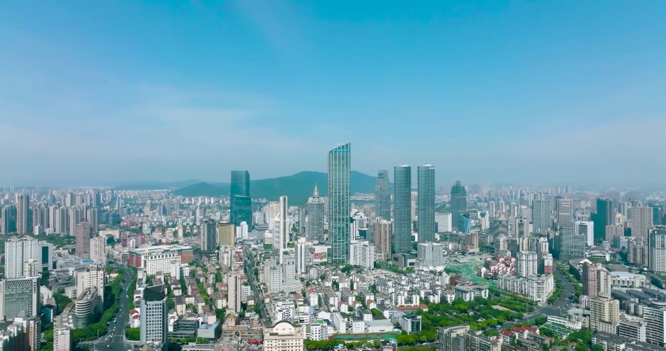 江苏省无锡市城市建筑航拍风光视频素材