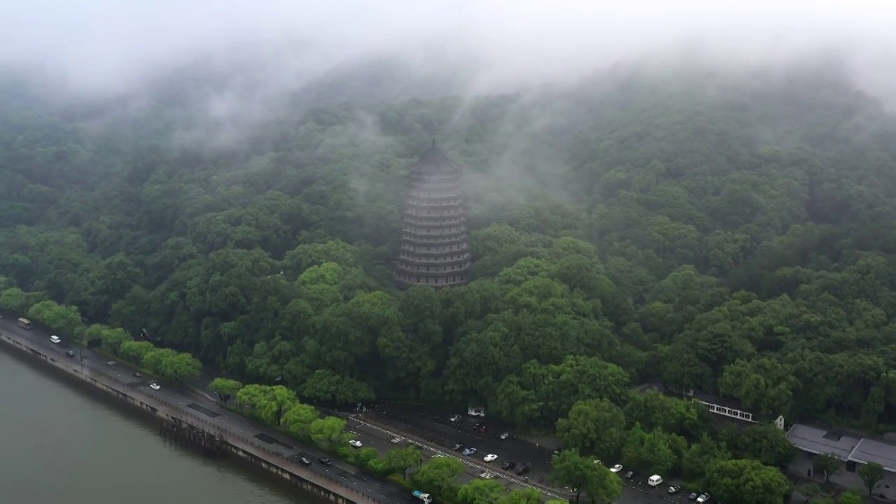 杭州六和塔云雾视频素材