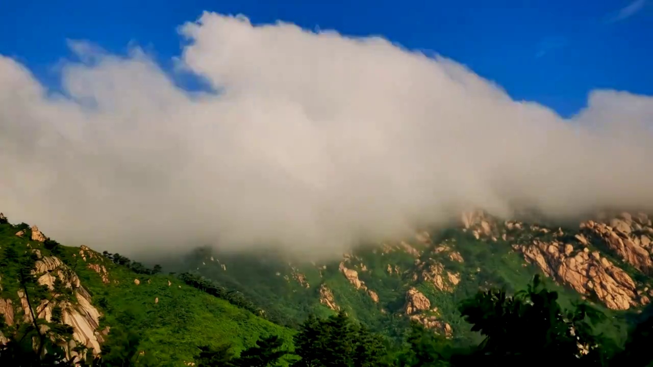 崂山云海视频素材