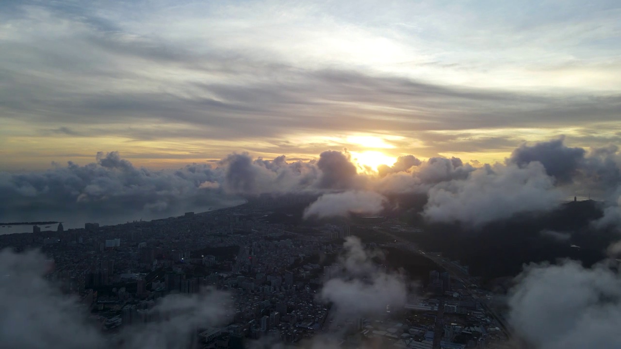 城市云海风光视频素材