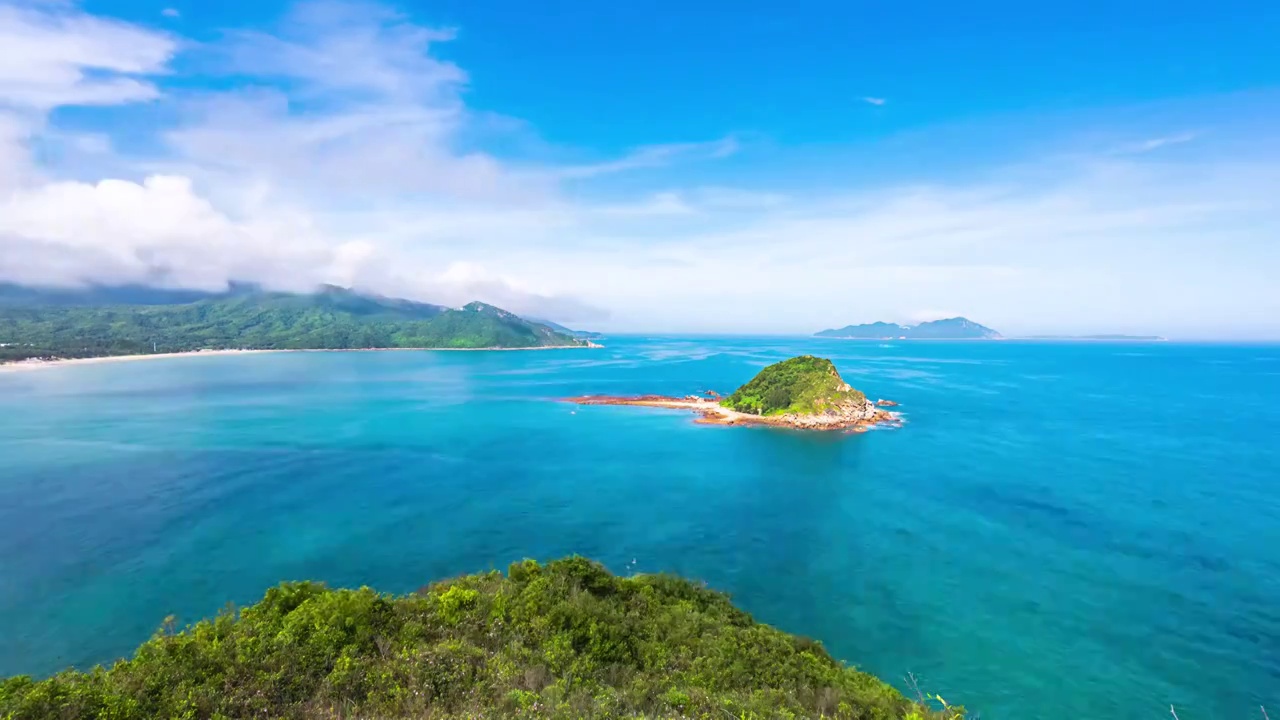 广东深圳西涌夏日午后晴天美景视频素材