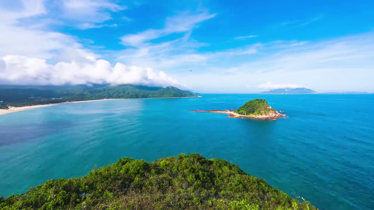 广东深圳西涌夏日午后晴天美景视频素材