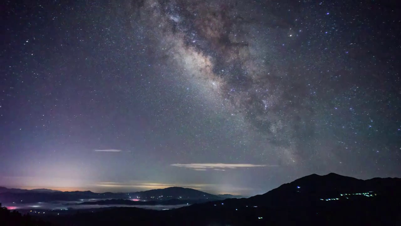 夜晚星空银河延时空镜4k视频下载