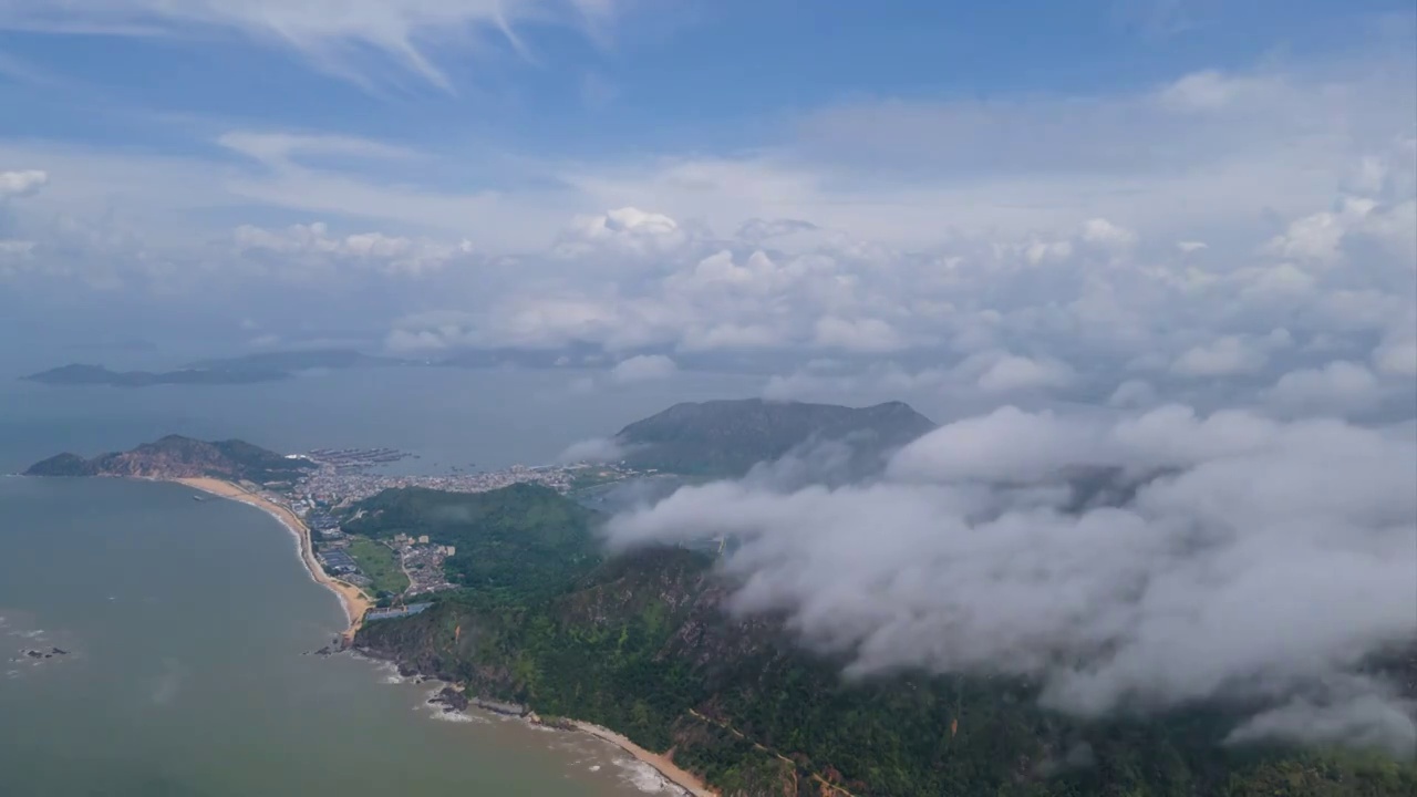 汕尾市马宫街道全景天空延时视频素材