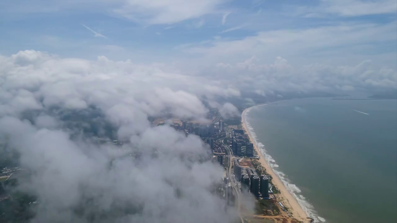 汕尾金町湾天空延时视频素材