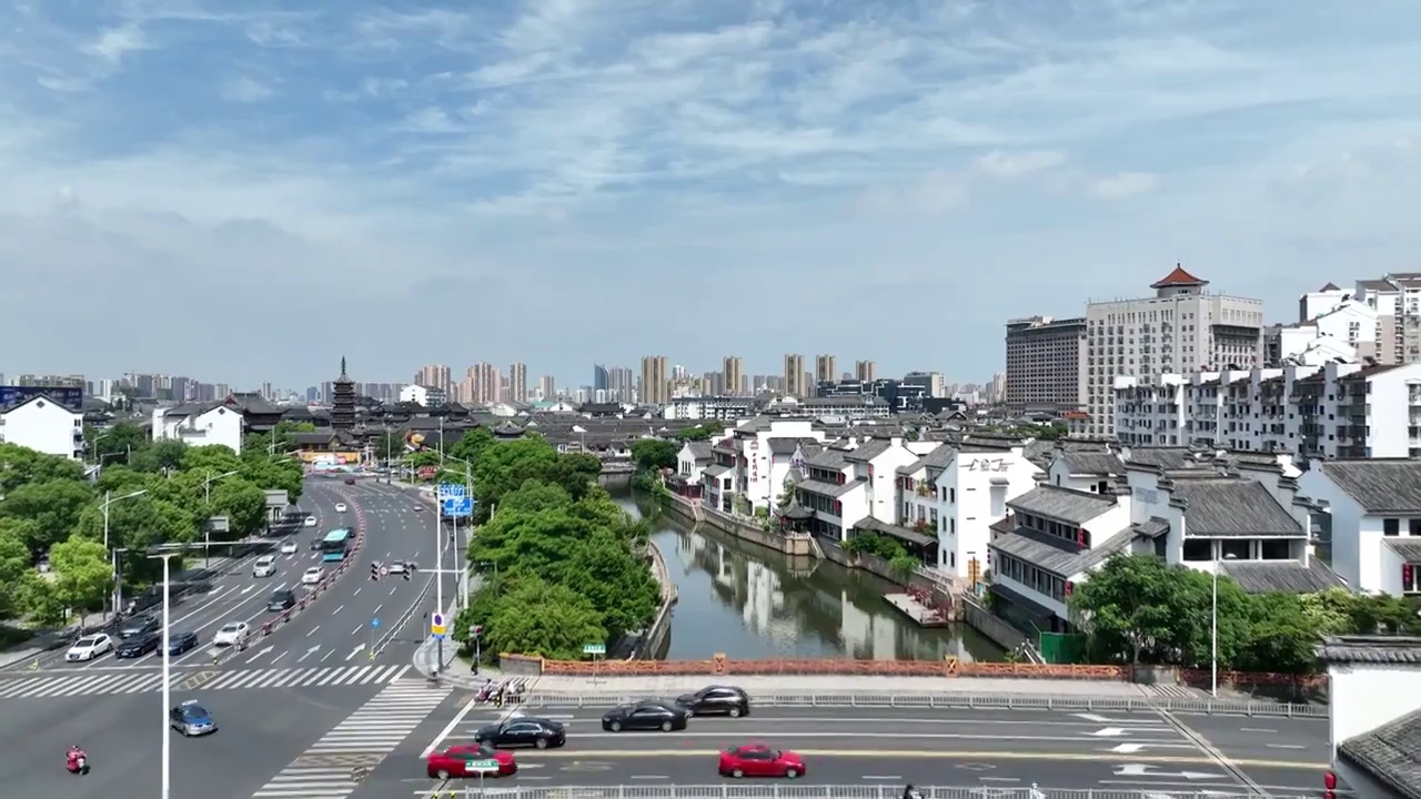 南禅寺古运河景区 淘沙巷视频素材