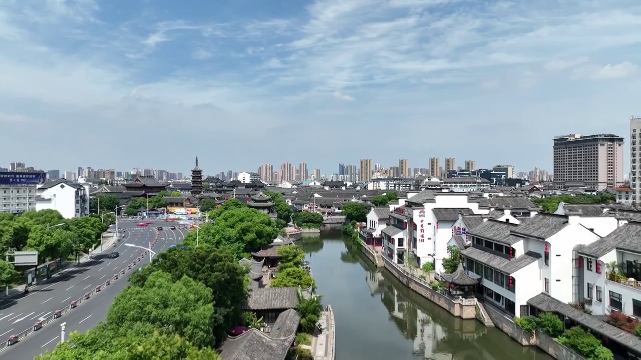 南禅寺古运河景区 淘沙巷视频素材