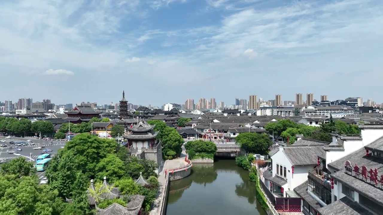 南禅寺古运河景区 淘沙巷视频素材