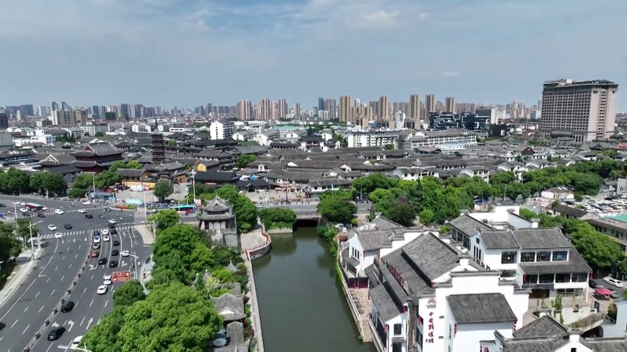 南禅寺古运河景区 淘沙巷视频素材