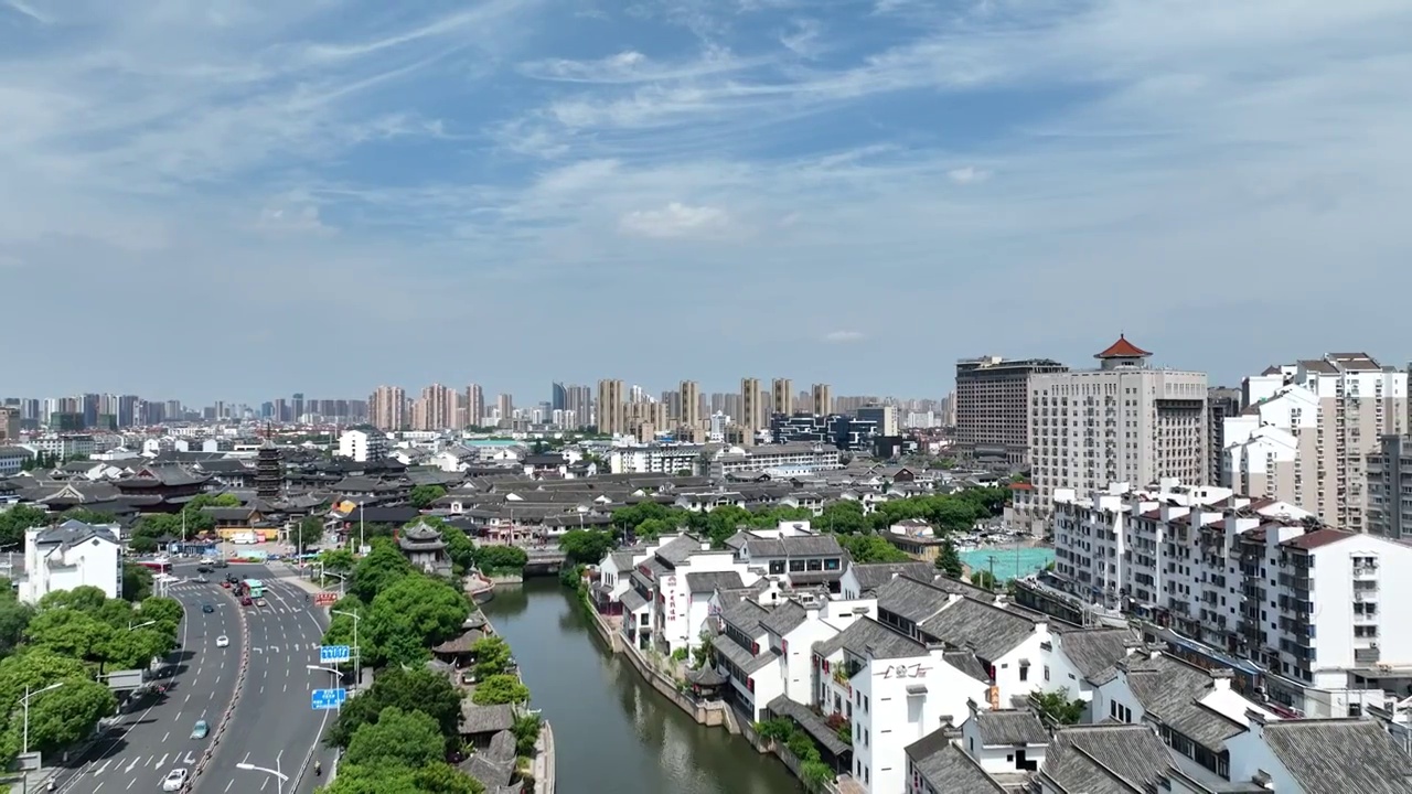 南禅寺古运河景区 淘沙巷视频素材