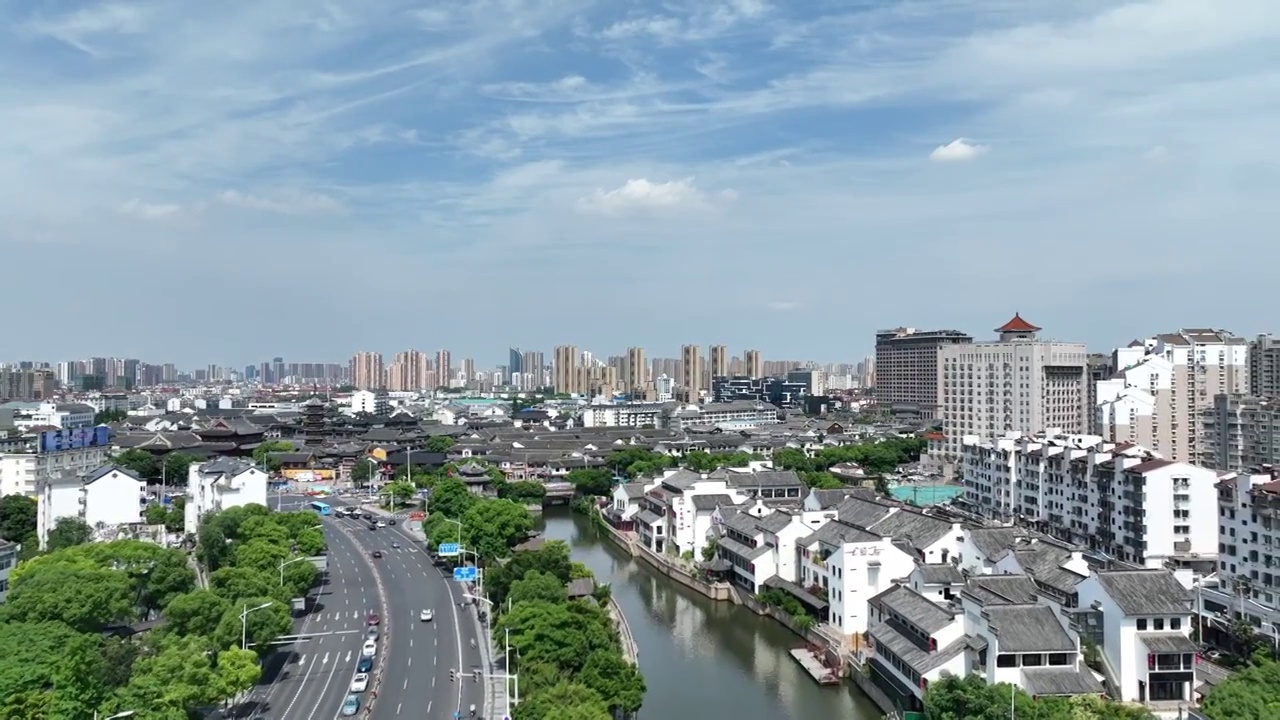 南禅寺古运河景区 淘沙巷视频素材