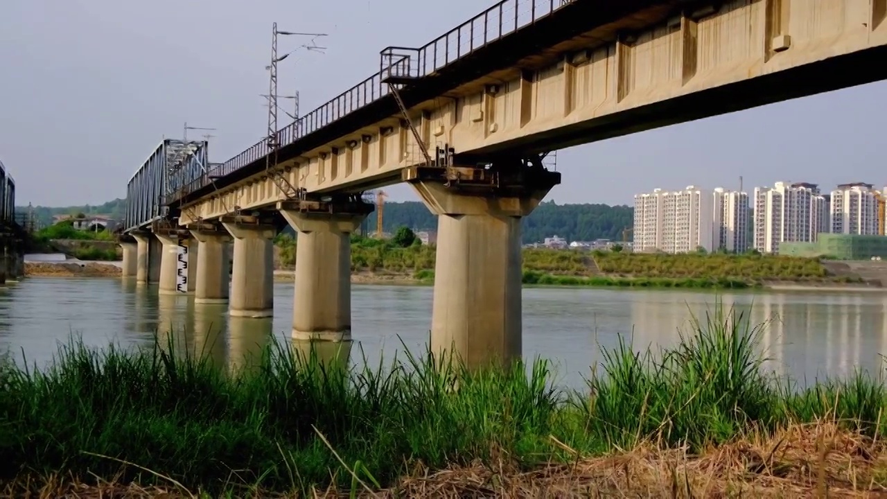 四川绵阳户外火车，交通，运输，视频素材