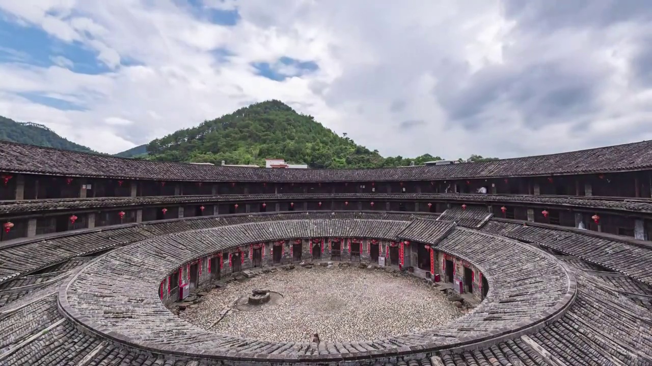 广东梅州大埔县夏日的花萼楼视频素材