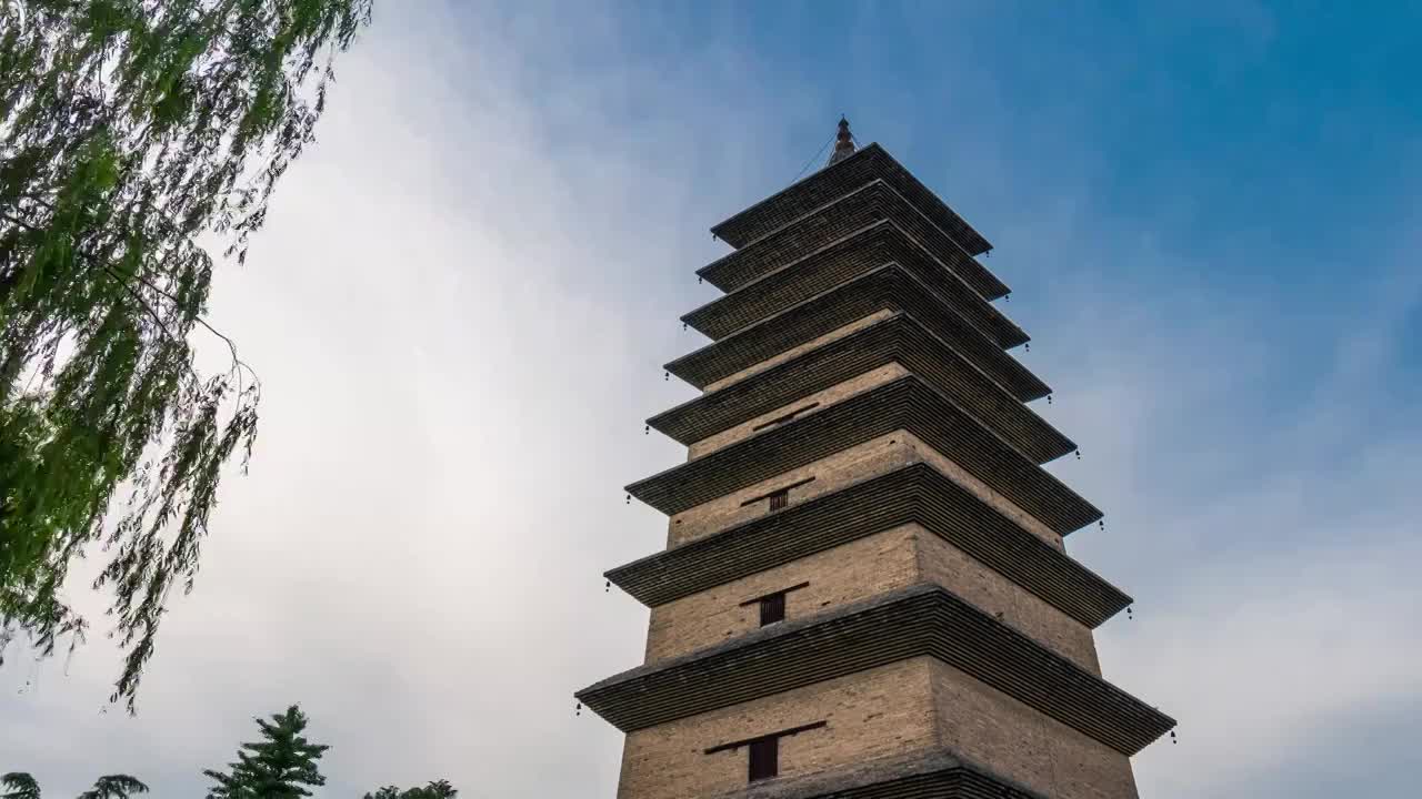 正定开元寺须弥塔延时视频素材