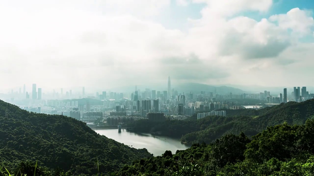 深圳梅林水库视频素材