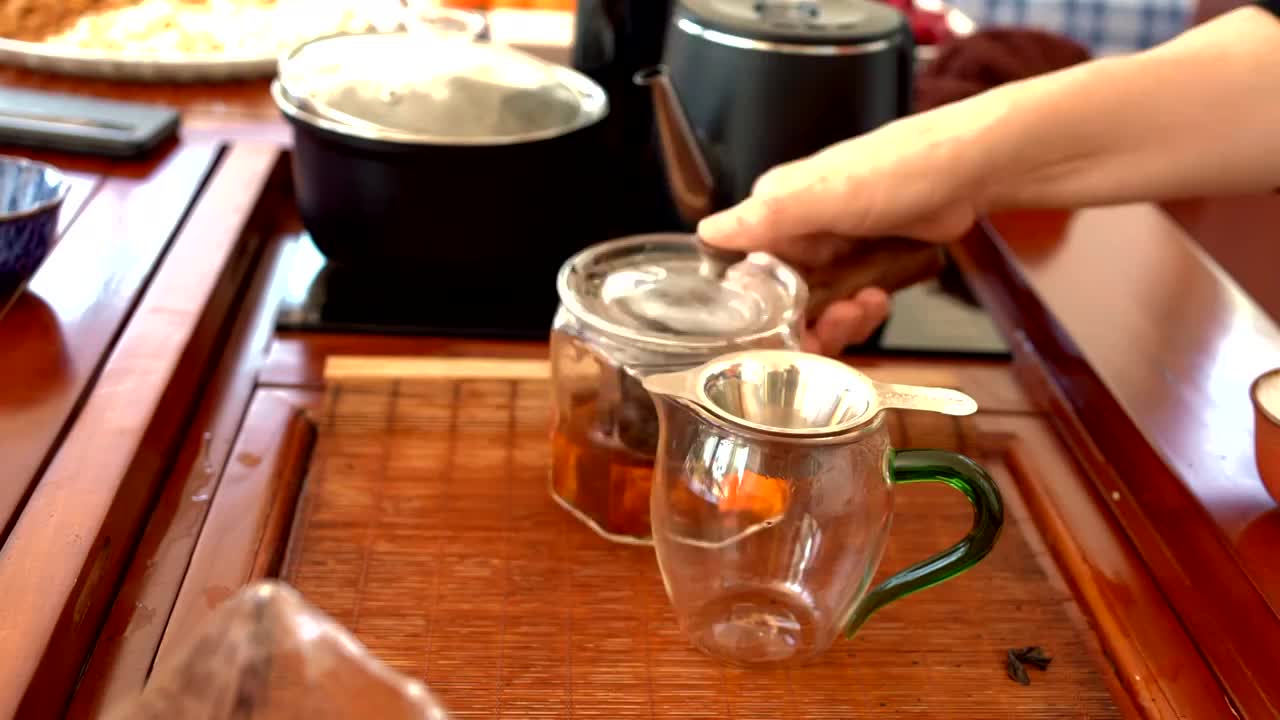 室内茶道茶艺视频素材