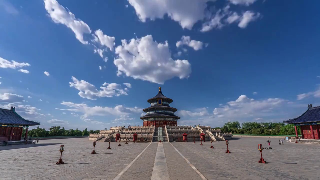 天坛祈年殿延时视频素材