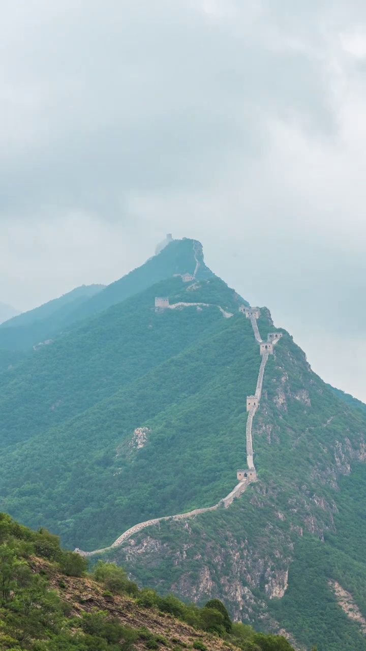 司马台长城云海视频素材