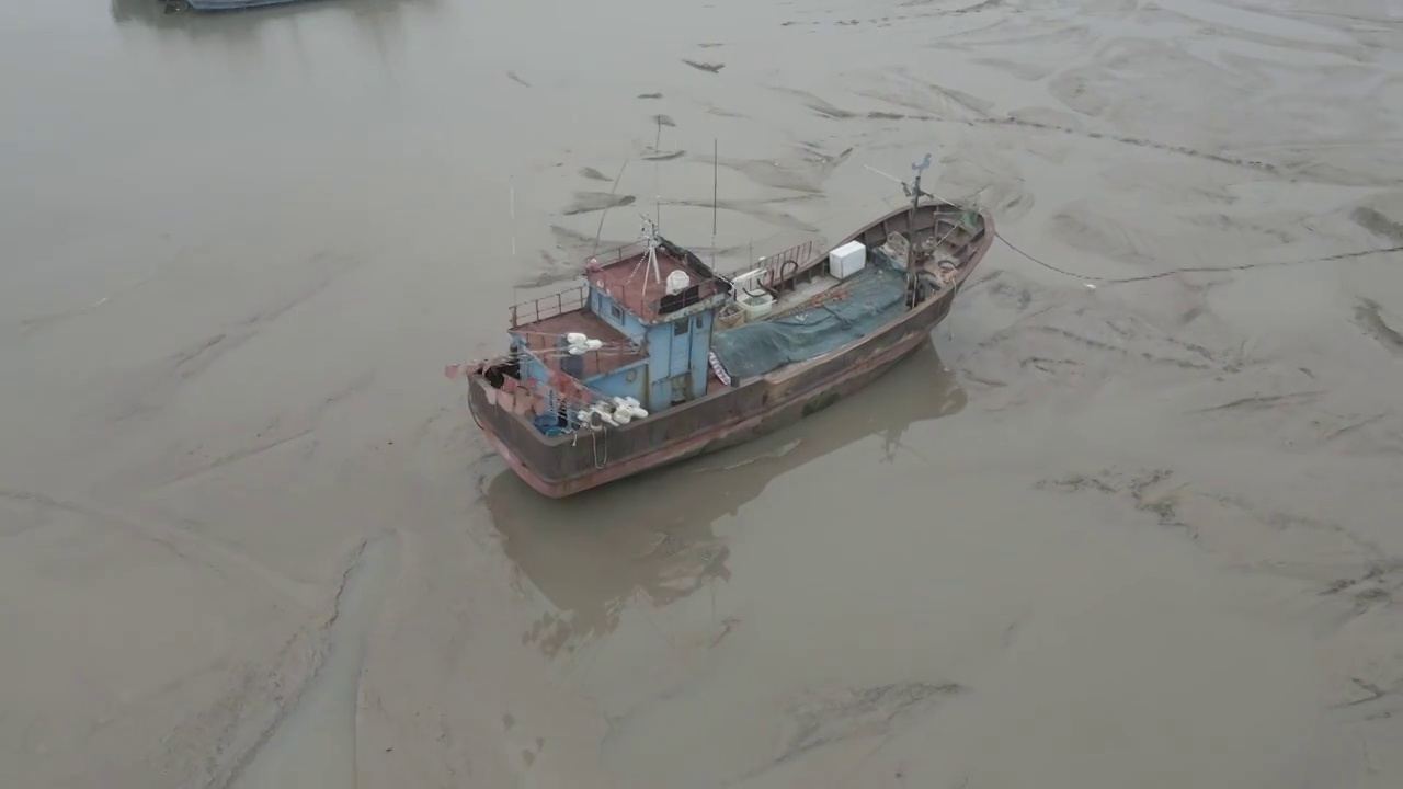 福建福州连江渔村小镇海岸海上风光航拍视频素材