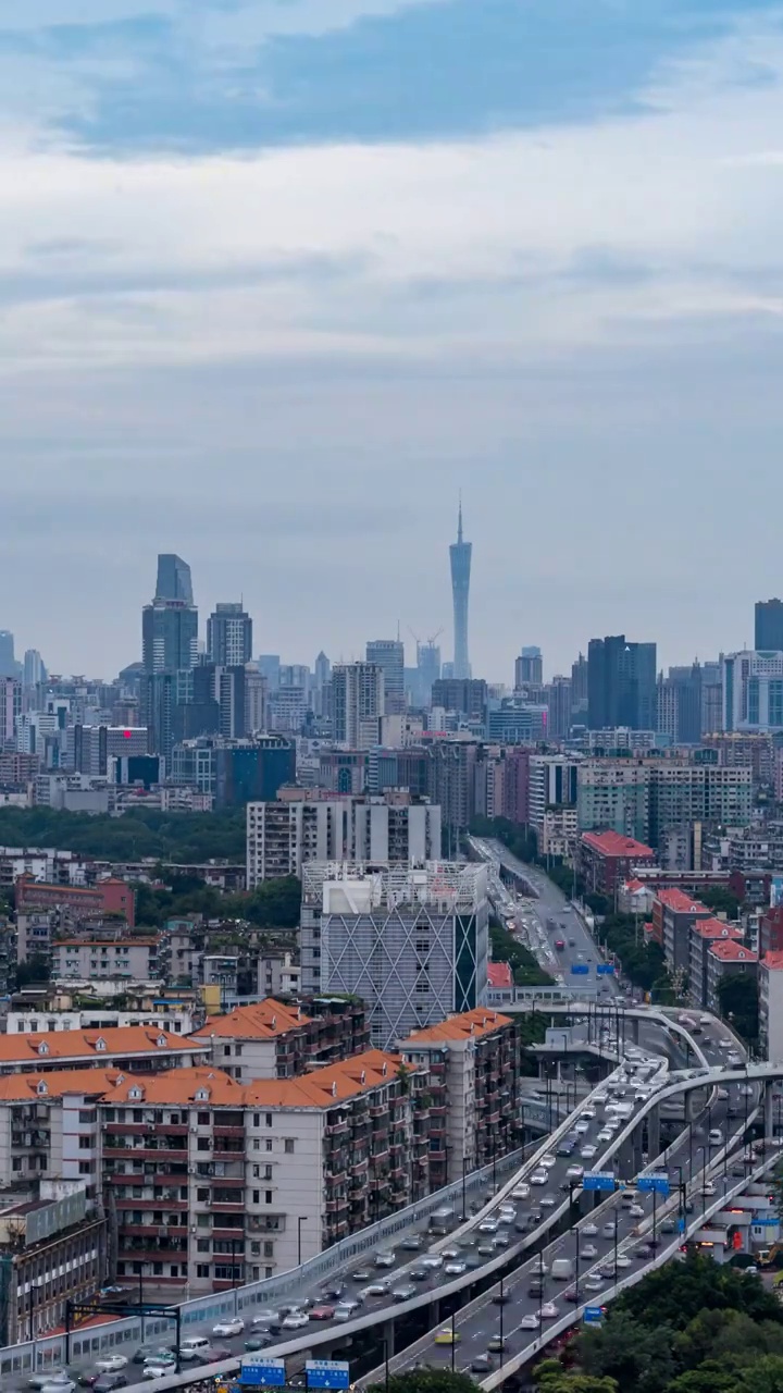 广州下班高峰期视频素材