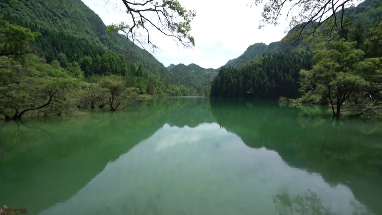 湖北恩施白果永红水库高山湿地风光美如画视频素材