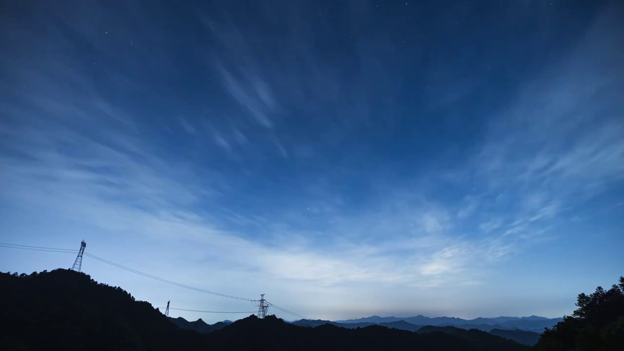 杭州市富阳区九仰坪夜间星空延时视频素材