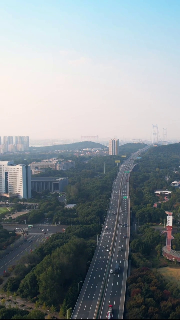 中国江苏省江阴市城市风光视频素材