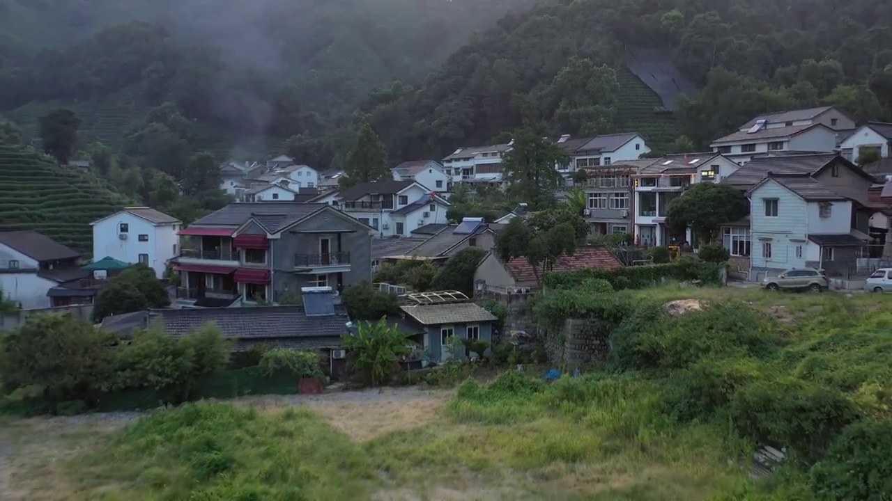 龙井村航拍视频素材