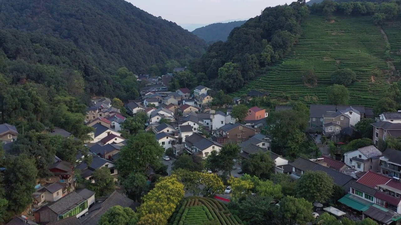 龙井村航拍视频素材