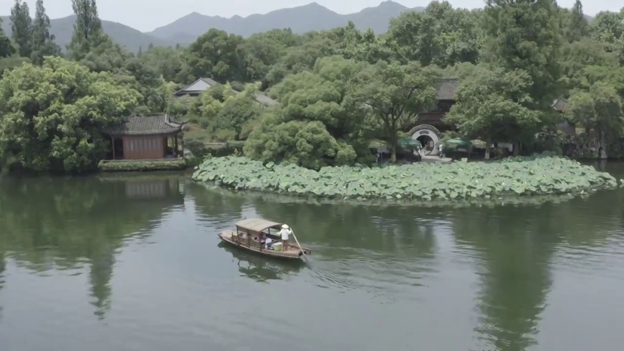 杭州西湖航拍视频素材