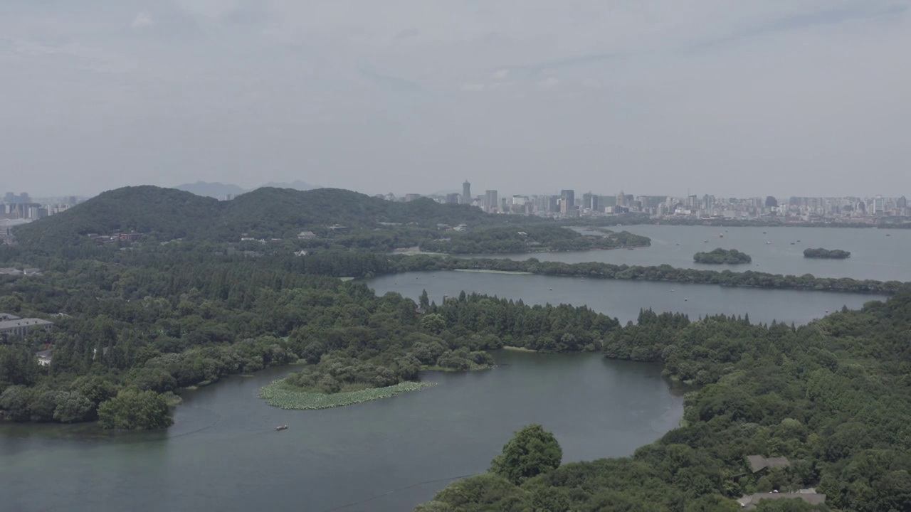 杭州西湖航拍视频素材