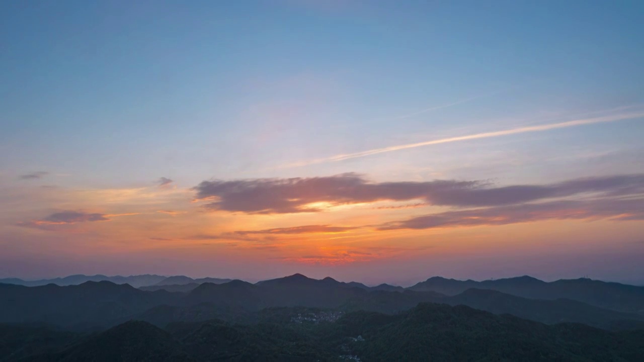 杭州西湖南高峰日落视频素材