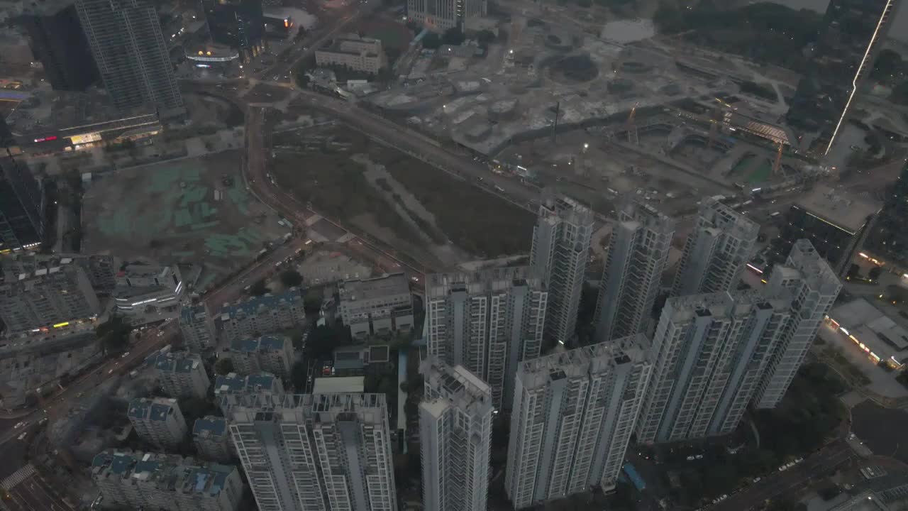 航拍福州闽江沿岸城市风光建筑视频素材