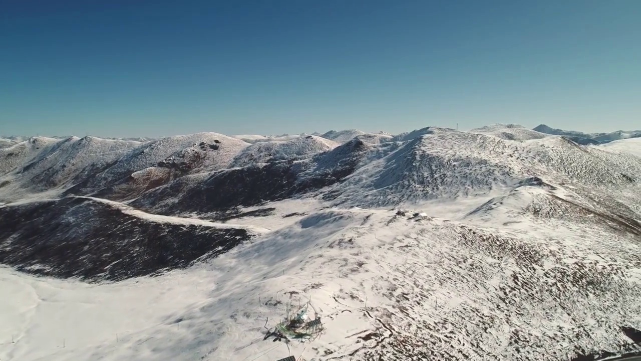 西藏拉林公路南迦巴瓦峰雪山航拍视频素材