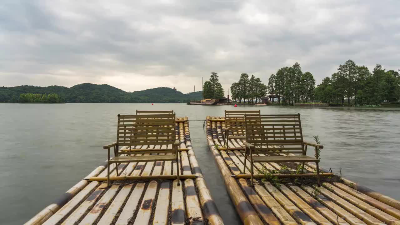 武汉东湖落雁景区延时视频素材