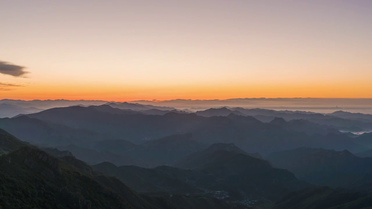 北京房山百草畔自然风景区日出朝霞视频素材