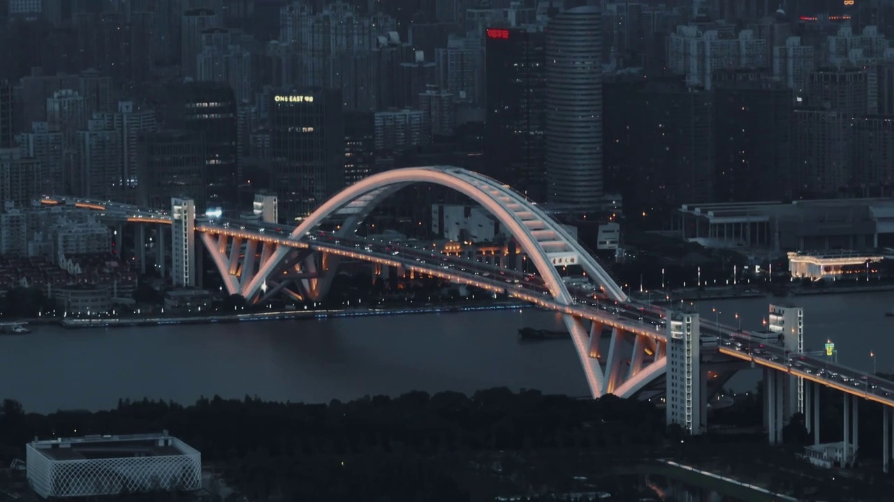 上海城市日落夜景视频素材