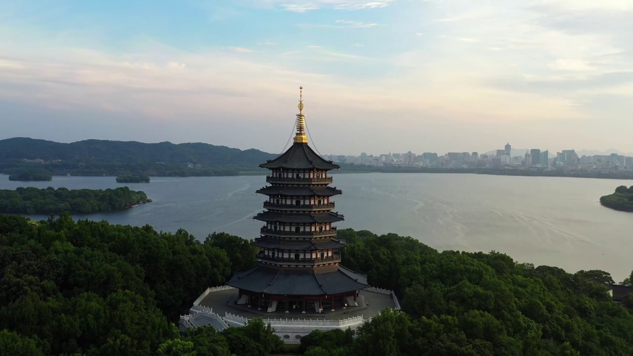 杭州西湖日出时刻视频素材